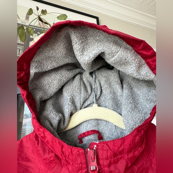 Vintage L.L. Bean boys windbreaker jacket fleece lined hoodie waterproof pockets - Picture 4 of 8